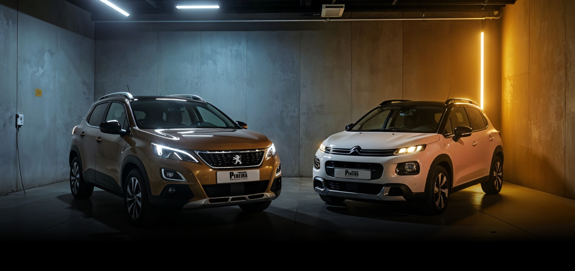 Veículos Peugeot e Citroën com a identidade Pereira